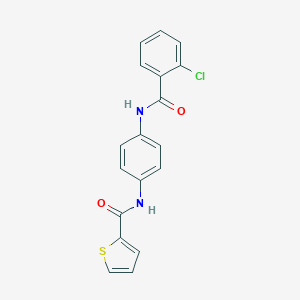 molecular formula C18H13ClN2O2S B279581 N-{4-[(2-chlorobenzoyl)amino]phenyl}-2-thiophenecarboxamide 