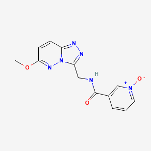 molecular formula C13H12N6O3 B2795811 3-(((6-甲氧基-[1,2,4]三唑并[4,3-b]吡啶-3-基)甲基)氨基甲酰)吡啶-1-氧化物 CAS No. 2034326-06-0