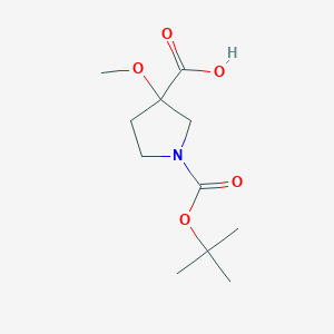 molecular formula C11H19NO5 B2795833 1-[(叔丁氧羰基)-3-甲氧基吡咯烷-3-羧酸 CAS No. 1784095-47-1