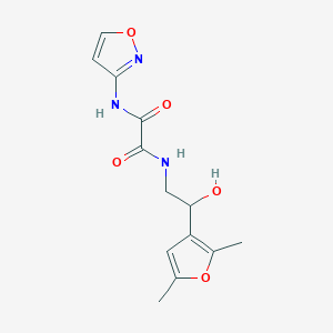 molecular formula C13H15N3O5 B2795836 N1-(2-(2,5-二甲基呋喃-3-基)-2-羟基乙基)-N2-(异噁唑-3-基)草酰胺 CAS No. 2320684-35-1