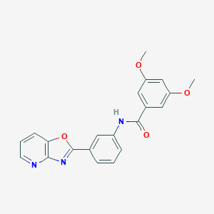3,5-Dimethoxy-N-(3-oxazolo[4,5-b]pyridin-2-yl-phenyl)-benzamide