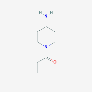 molecular formula C8H16N2O B2795840 1-(4-Aminopiperidin-1-yl)propan-1-one CAS No. 577778-40-6