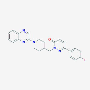6-(4-Fluorophenyl)-2-[(1-quinoxalin-2-ylpiperidin-4-yl)methyl]pyridazin-3-one