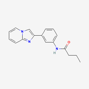 molecular formula C17H17N3O B2795845 N-(3-imidazo[1,2-a]pyridin-2-ylphenyl)butanamide CAS No. 892225-38-6