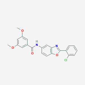 molecular formula C22H17ClN2O4 B279585 N-[2-(2-chlorophenyl)-1,3-benzoxazol-5-yl]-3,5-dimethoxybenzamide 