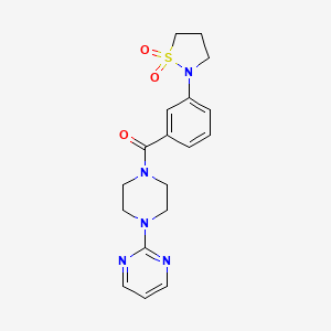 2-{4-[3-(1,1-Dioxidoisothiazolidin-2-yl)benzoyl]piperazin-1-yl}pyrimidine