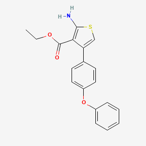 molecular formula C19H17NO3S B2795855 乙酸-2-氨基-4-(4-苯氧基苯基)噻吩-3-羧酸酯 CAS No. 307512-29-4
