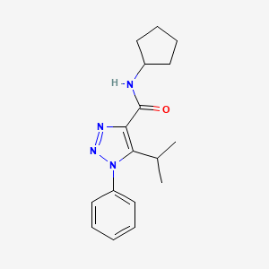 molecular formula C17H22N4O B2795862 N-cyclopentyl-1-phenyl-5-(propan-2-yl)-1H-1,2,3-triazole-4-carboxamide CAS No. 954319-55-2