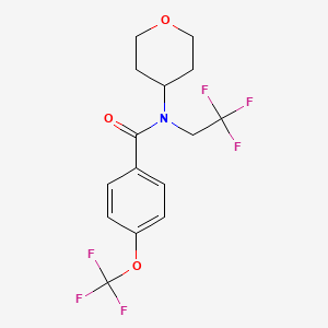 N-(tetrahydro-2H-pyran-4-yl)-N-(2,2,2-trifluoroethyl)-4-(trifluoromethoxy)benzamide