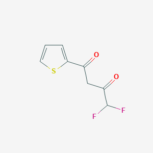molecular formula C8H6F2O2S B2795880 4,4-二氟-1-[2-噻吩基]-丁烷-1,3-二酮 CAS No. 76629-94-2