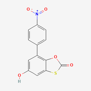 B2795895 5-Hydroxy-7-(4-nitrophenyl)-1,3-benzoxathiol-2-one CAS No. 417701-01-0