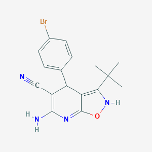 molecular formula C17H17BrN4O B279591 6-amino-4-(4-bromophenyl)-3-tert-butyl-2,4-dihydro-[1,2]oxazolo[5,4-b]pyridine-5-carbonitrile 