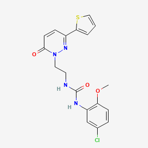 1-(5-chloro-2-methoxyphenyl)-3-(2-(6-oxo-3-(thiophen-2-yl)pyridazin-1(6H)-yl)ethyl)urea