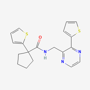 1-(thiophen-2-yl)-N-((3-(thiophen-2-yl)pyrazin-2-yl)methyl)cyclopentanecarboxamide
