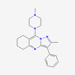 2-Methyl-9-(4-methylpiperazin-1-yl)-3-phenyl-5,6,7,8-tetrahydropyrazolo[5,1-b]quinazoline