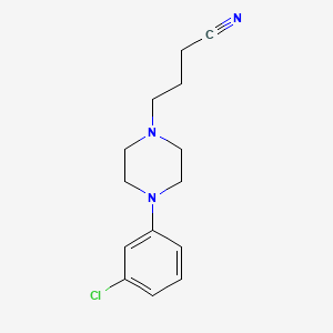 molecular formula C14H18ClN3 B2795937 4-[4-(3-Chlorophenyl)piperazin-1-yl]butanenitrile CAS No. 118943-71-8