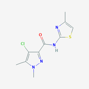 4-chloro-1,5-dimethyl-N-(4-methyl-1,3-thiazol-2-yl)-1H-pyrazole-3-carboxamide