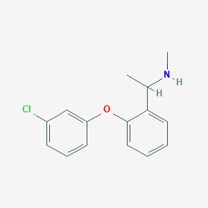 {1-[2-(3-Chlorophenoxy)phenyl]ethyl}(methyl)amine