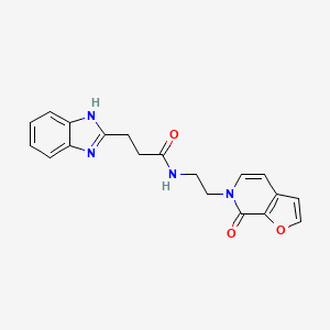 molecular formula C19H18N4O3 B2795952 3-(1H-benzo[d]imidazol-2-yl)-N-(2-(7-oxofuro[2,3-c]pyridin-6(7H)-yl)ethyl)propanamide CAS No. 2034273-43-1