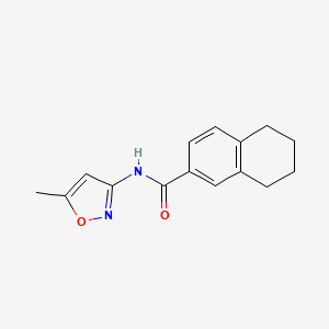 molecular formula C15H16N2O2 B2795953 N-(5-methylisoxazol-3-yl)-5,6,7,8-tetrahydronaphthalene-2-carboxamide CAS No. 681170-12-7