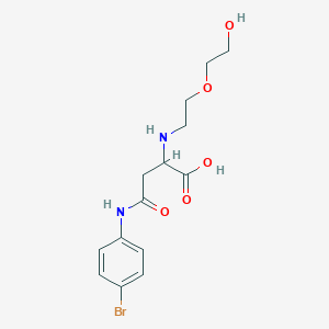 molecular formula C14H19BrN2O5 B2795954 4-((4-Bromophenyl)amino)-2-((2-(2-hydroxyethoxy)ethyl)amino)-4-oxobutanoic acid CAS No. 1098637-73-0
