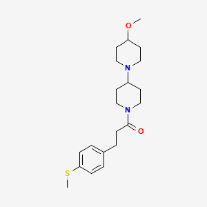 1-{4-Methoxy-[1,4'-bipiperidine]-1'-yl}-3-[4-(methylsulfanyl)phenyl]propan-1-one
