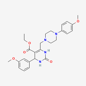 Ethyl 4-(3-methoxyphenyl)-6-{[4-(4-methoxyphenyl)piperazin-1-yl]methyl}-2-oxo-1,2,3,4-tetrahydropyrimidine-5-carboxylate