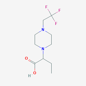 2-[4-(2,2,2-Trifluoroethyl)piperazin-1-yl]butanoic acid
