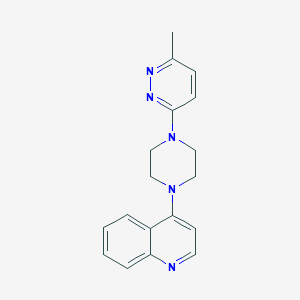 molecular formula C18H19N5 B2795970 4-[4-(6-Methylpyridazin-3-yl)piperazin-1-yl]quinoline CAS No. 2380174-44-5
