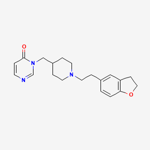 molecular formula C20H25N3O2 B2795978 3-({1-[2-(2,3-二氢-1-苯并呋喃-5-基)乙基]哌啶-4-基}甲基)-3,4-二氢嘧啶-4-酮 CAS No. 2195940-05-5