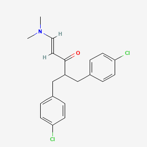 (E)-5-(4-chlorophenyl)-4-[(4-chlorophenyl)methyl]-1-(dimethylamino)pent-1-en-3-one