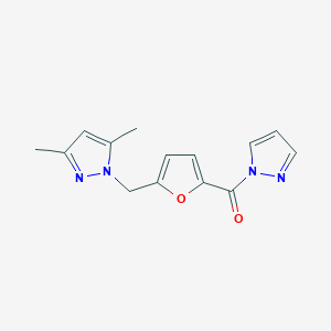 [5-[(3,5-Dimethylpyrazol-1-yl)methyl]furan-2-yl]-pyrazol-1-ylmethanone