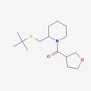 (2-((Tert-butylthio)methyl)piperidin-1-yl)(tetrahydrofuran-3-yl)methanone