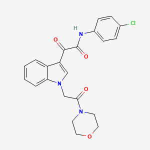 molecular formula C22H20ClN3O4 B2795987 N-(4-chlorophenyl)-2-(1-(2-morpholino-2-oxoethyl)-1H-indol-3-yl)-2-oxoacetamide CAS No. 872857-24-4