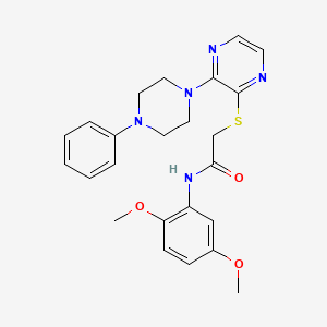 N-(2,5-dimethoxyphenyl)-2-[3-(4-phenylpiperazin-1-yl)pyrazin-2-yl]sulfanylacetamide