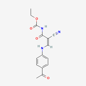 ethyl N-[3-(4-acetylanilino)-2-cyanoacryloyl]carbamate