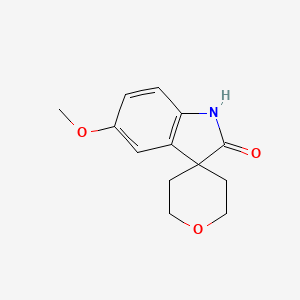 molecular formula C13H15NO3 B2796004 5-Methoxy-1H-spiro[indole-3,4'-oxane]-2-one CAS No. 1979811-64-7