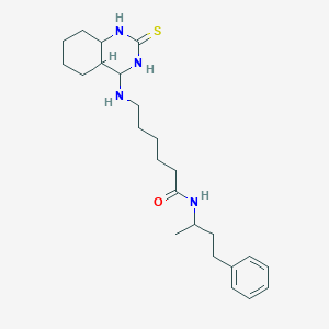 N-(4-phenylbutan-2-yl)-6-[(2-sulfanylidene-1,2-dihydroquinazolin-4-yl)amino]hexanamide