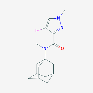 4-iodo-N,1-dimethyl-N-(tricyclo[3.3.1.1~3,7~]dec-1-yl)-1H-pyrazole-3-carboxamide