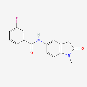 molecular formula C16H13FN2O2 B2796029 3-fluoro-N-(1-methyl-2-oxoindolin-5-yl)benzamide CAS No. 921813-59-4