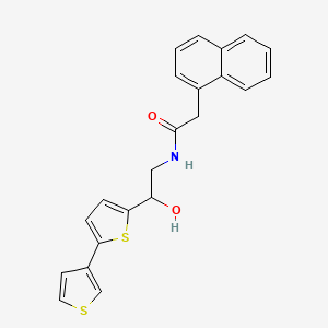molecular formula C22H19NO2S2 B2796030 N-(2-{[2,3'-bithiophene]-5-yl}-2-hydroxyethyl)-2-(naphthalen-1-yl)acetamide CAS No. 2320859-62-7