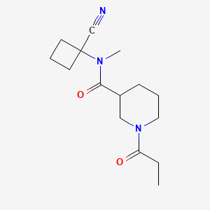 N-(1-cyanocyclobutyl)-N-methyl-1-propanoylpiperidine-3-carboxamide