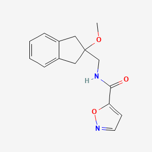 molecular formula C15H16N2O3 B2796035 N-((2-methoxy-2,3-dihydro-1H-inden-2-yl)methyl)isoxazole-5-carboxamide CAS No. 2034409-14-6