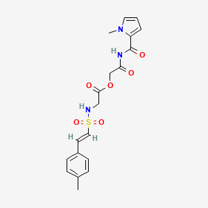 [2-[(1-methylpyrrole-2-carbonyl)amino]-2-oxoethyl] 2-[[(E)-2-(4-methylphenyl)ethenyl]sulfonylamino]acetate
