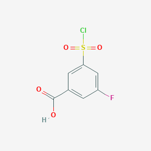 molecular formula C7H4ClFO4S B2796044 3-(Chlorosulfonyl)-5-fluorobenzoic acid CAS No. 912577-43-6