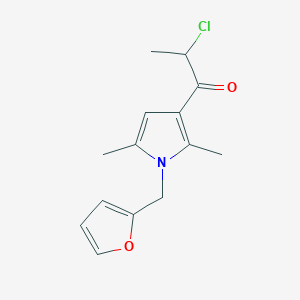 2-chloro-1-[1-(furan-2-ylmethyl)-2,5-dimethyl-1H-pyrrol-3-yl]propan-1-one