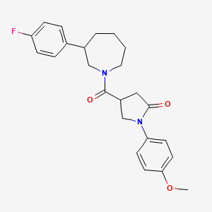 4-(3-(4-Fluorophenyl)azepane-1-carbonyl)-1-(4-methoxyphenyl)pyrrolidin-2-one