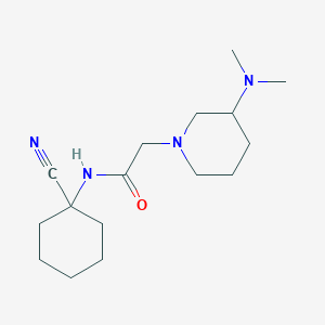 molecular formula C16H28N4O B2796056 N-(1-cyanocyclohexyl)-2-[3-(dimethylamino)piperidin-1-yl]acetamide CAS No. 1389975-23-8