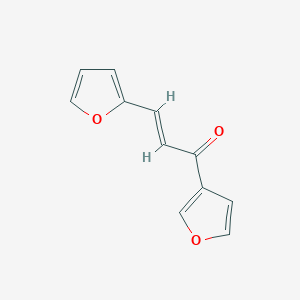 molecular formula C11H8O3 B2796058 (E)-3-(2-呋喃基)-1-(3-呋喃基)-2-丙烯-1-酮 CAS No. 478246-13-8