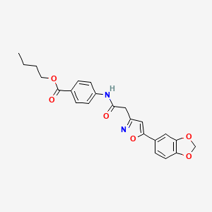 Butyl 4-(2-(5-(benzo[d][1,3]dioxol-5-yl)isoxazol-3-yl)acetamido)benzoate